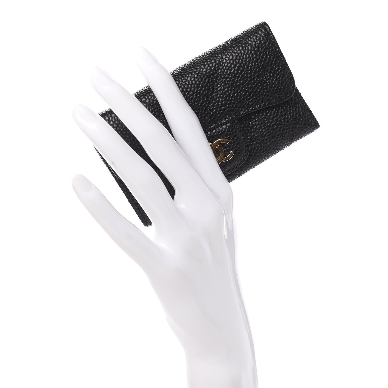 Chanel Caviar Quilted 6 Key Holder Black 2 of 14