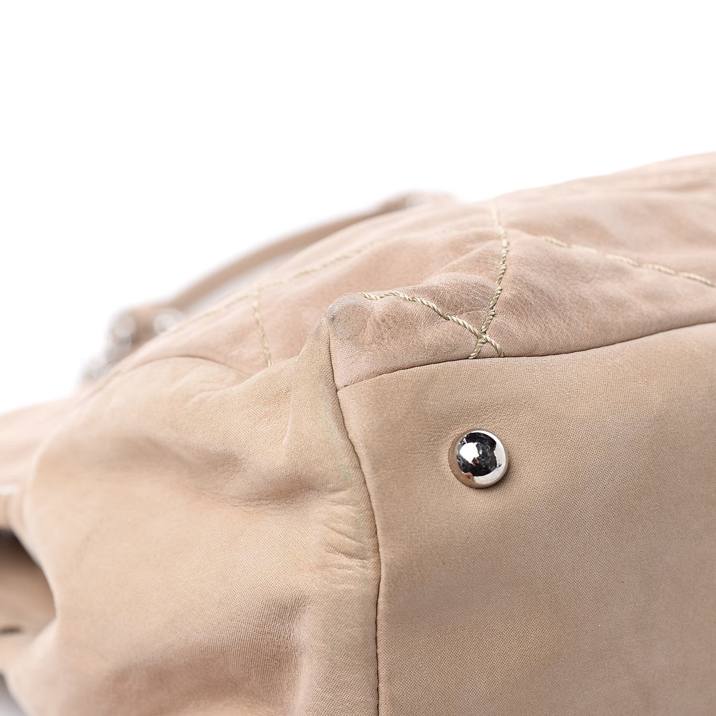 Iridescent Calfskin Small Sea Hit Tote Beige