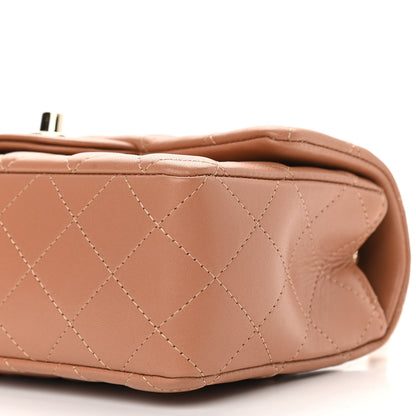 Chanel Lambskin Quilted Mini Rectangular Flap Brown 9 of 10