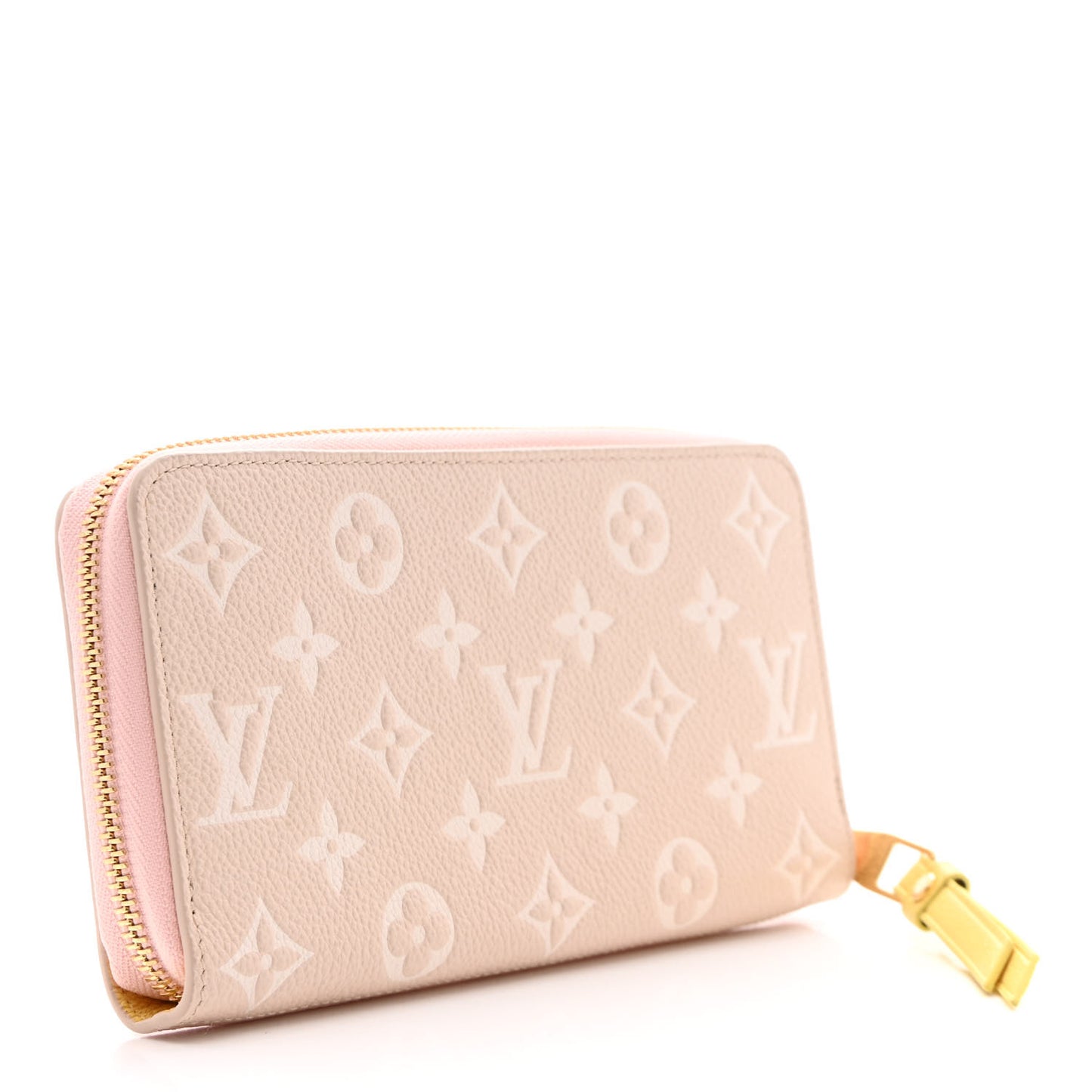 LOUIS VUITTON Empreinte Monogram Spring in the City Zippy Wallet Pink Beige Yellow