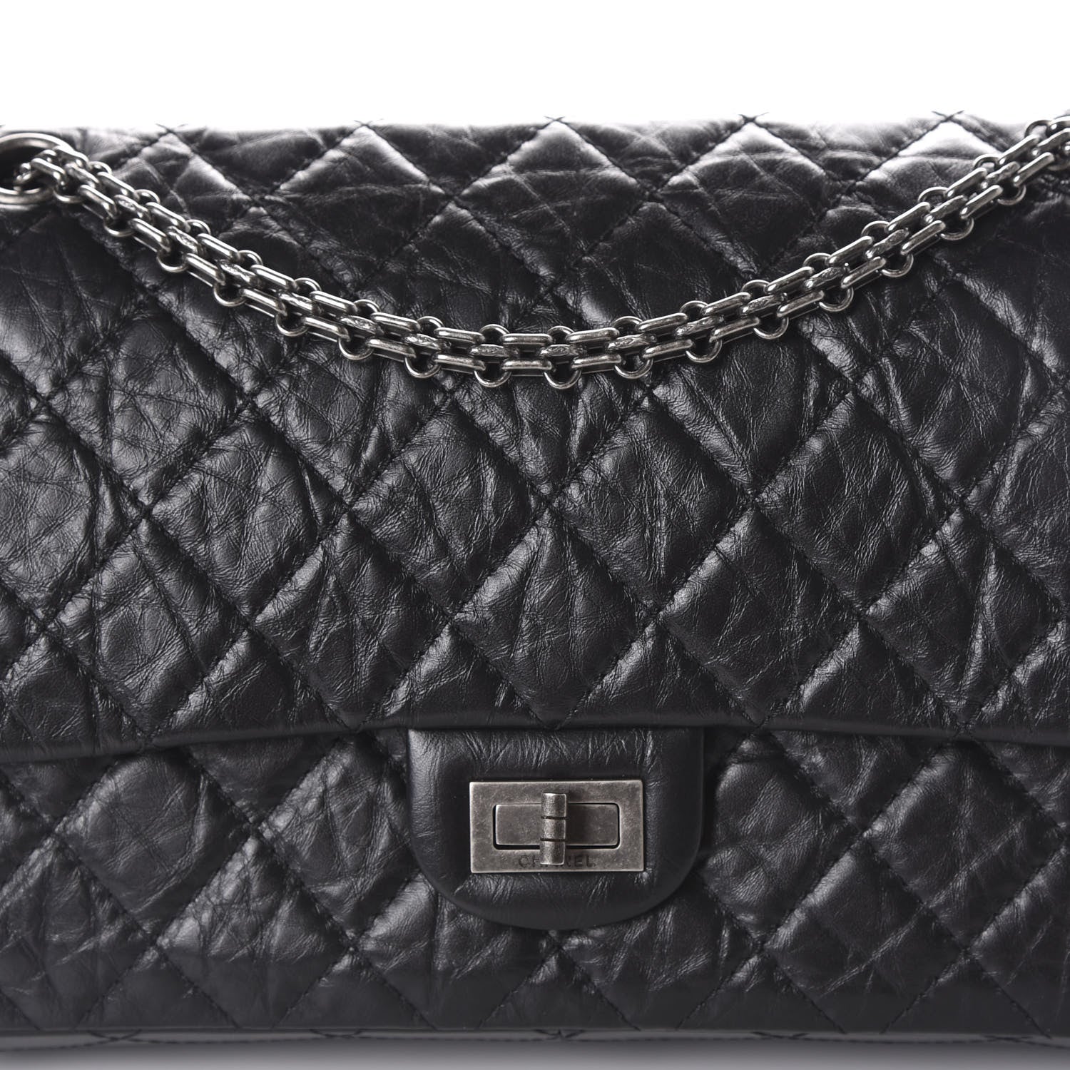 Chanel Aged Calfskin Quilted 2.55 Reissue 226 Flap Black 9 of 10