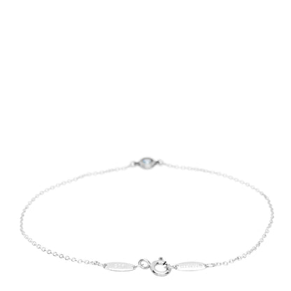 Tiffany Sterling Silver Aquamarine Elsa Peretti Color By The Yard Bracelet 2 of 3