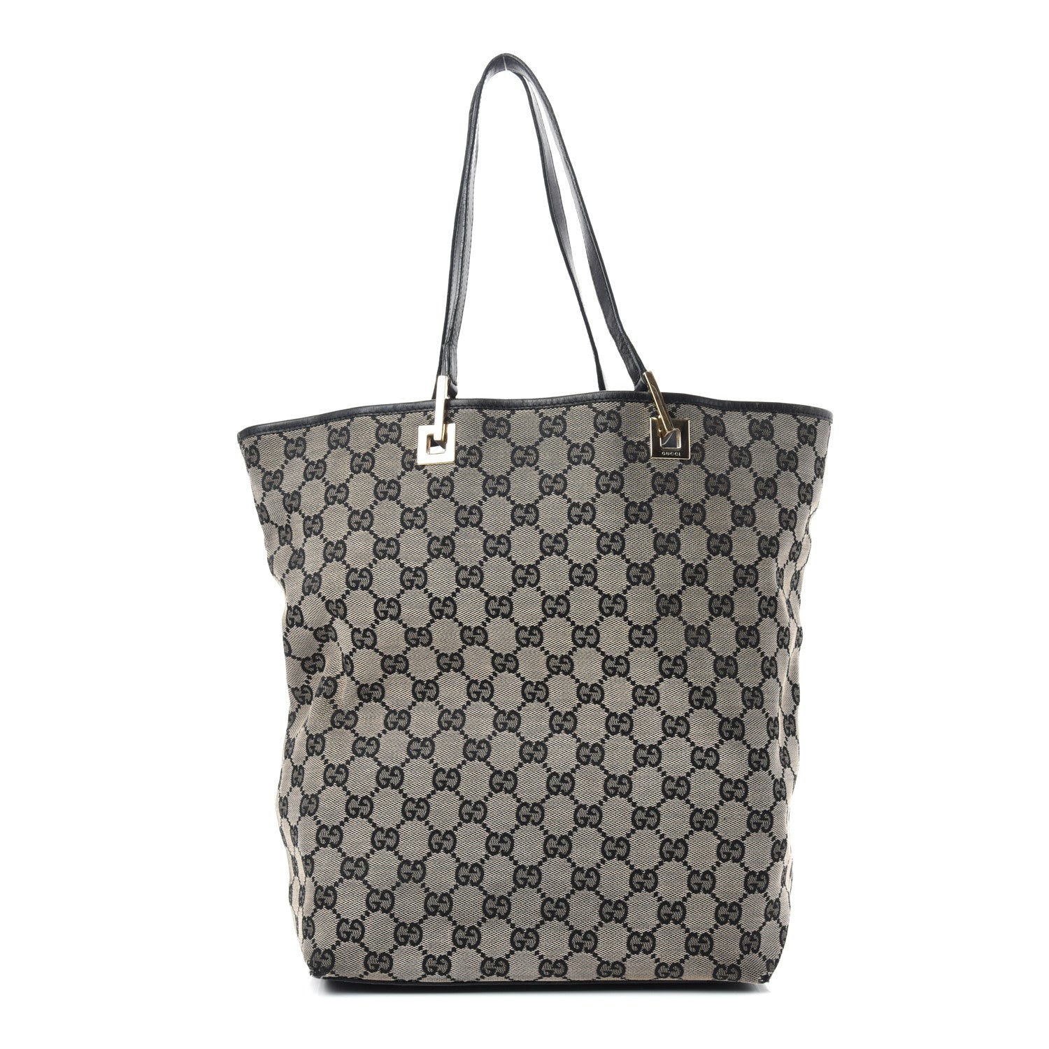 Gucci Monogram Large Bucket Tote Black 1 of 10