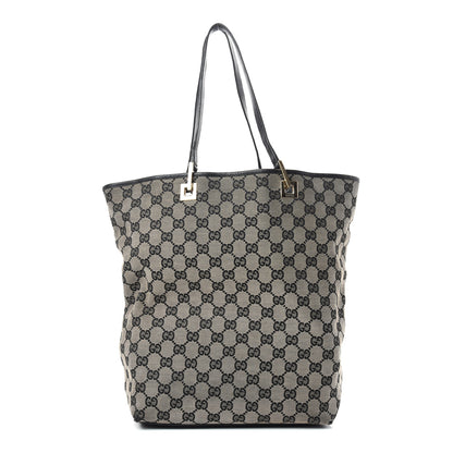 Gucci Monogram Large Bucket Tote Black 1 of 10
