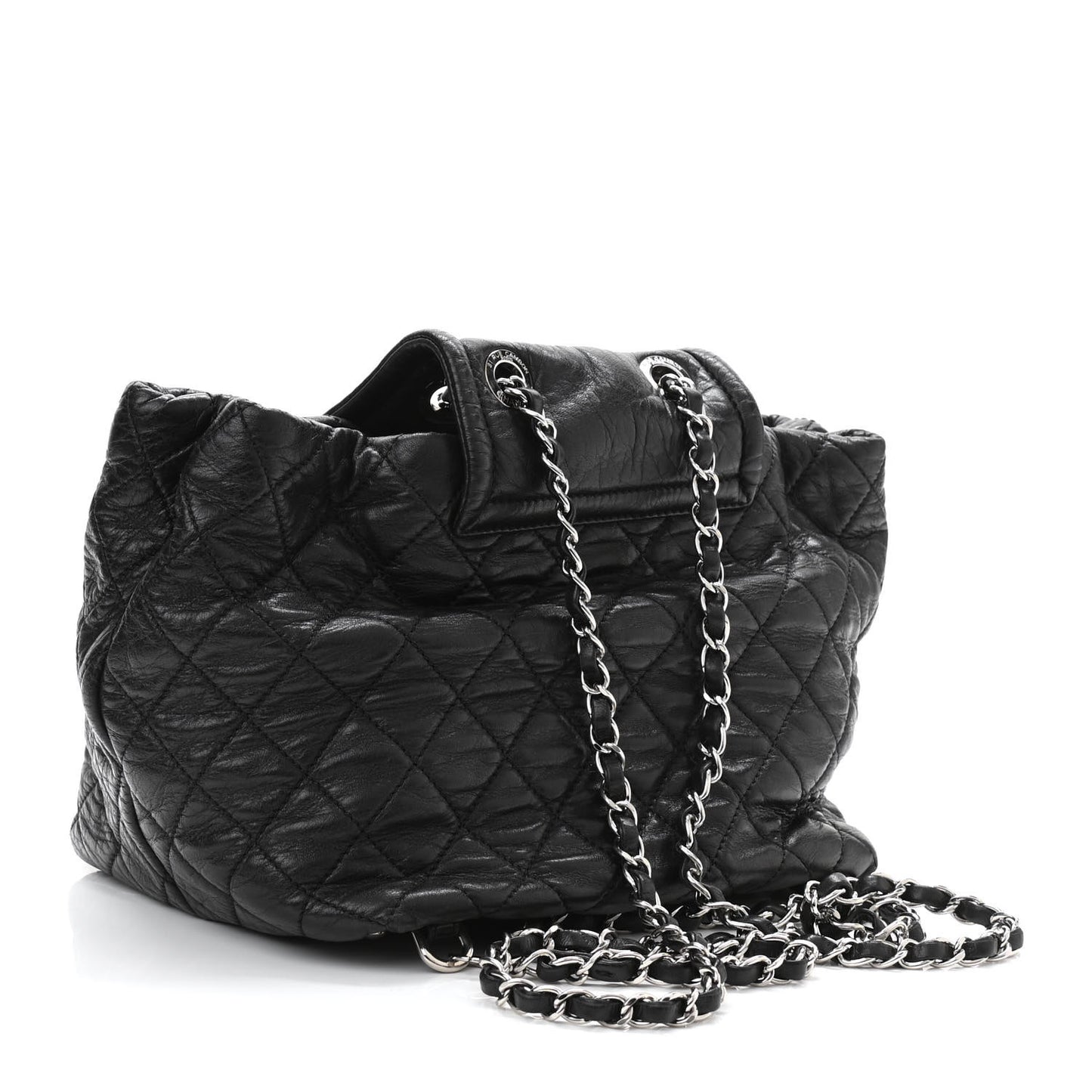 Lambskin Quilted Beijing Backpack Black