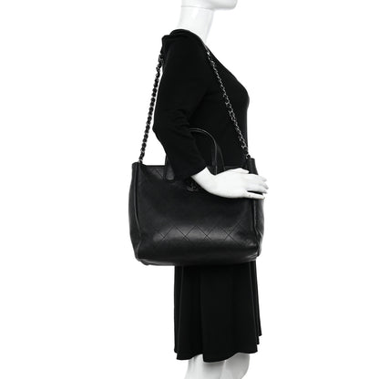Chanel Caviar Stitched Large Lady Coco Shopping Tote Black 2 of 14