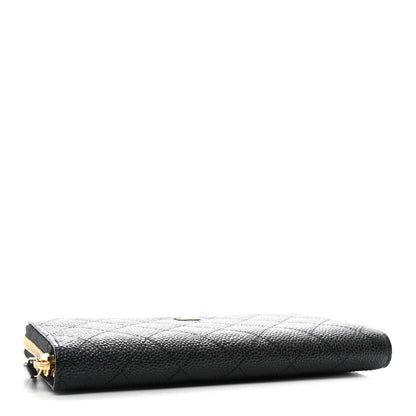 Chanel Caviar Quilted Large Gusset Zip Around Wallet Black 4 of 8