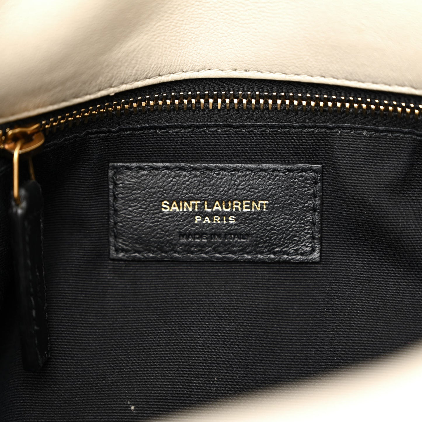 Lambskin Quilted Medium Loulou Puffer Monogram Chain Satchel Crema Soft
