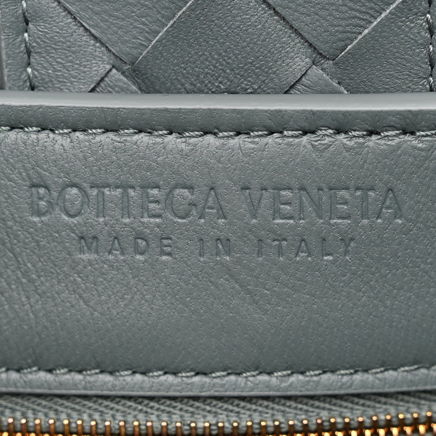 Nappa Intrecciato Medium Andiamo Shoulder Bag Slate
