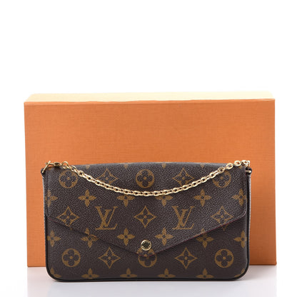 Louis Vuitton Monogram Pochette Felicie Chain Wallet Fuchsia 13 of 13