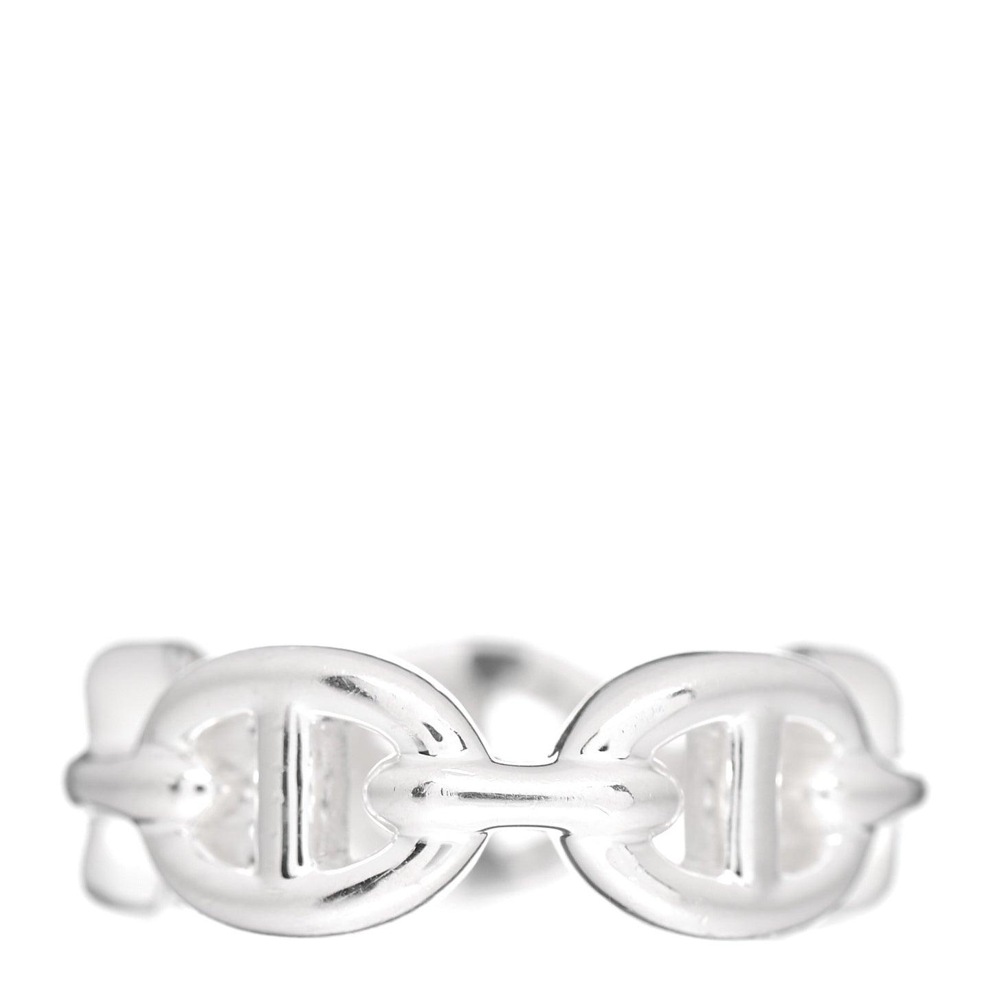 Sterling Silver PM Chaine d'Ancre Enchainee Band Ring 48 4.5