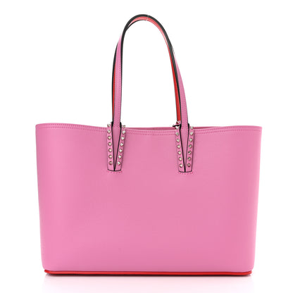 Christian Louboutin Calfskin Empire Spikes Small East West Cabata Tote Pink 3 of 11