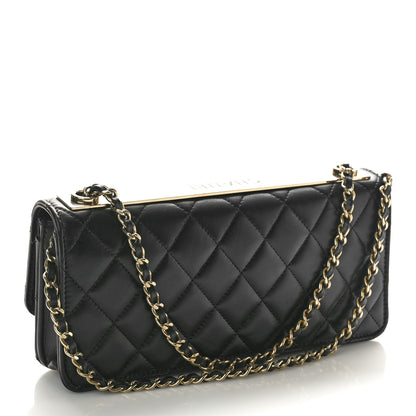 Chanel Lambskin Quilted Trendy CC Long Clutch With Chain Black 3 of 10