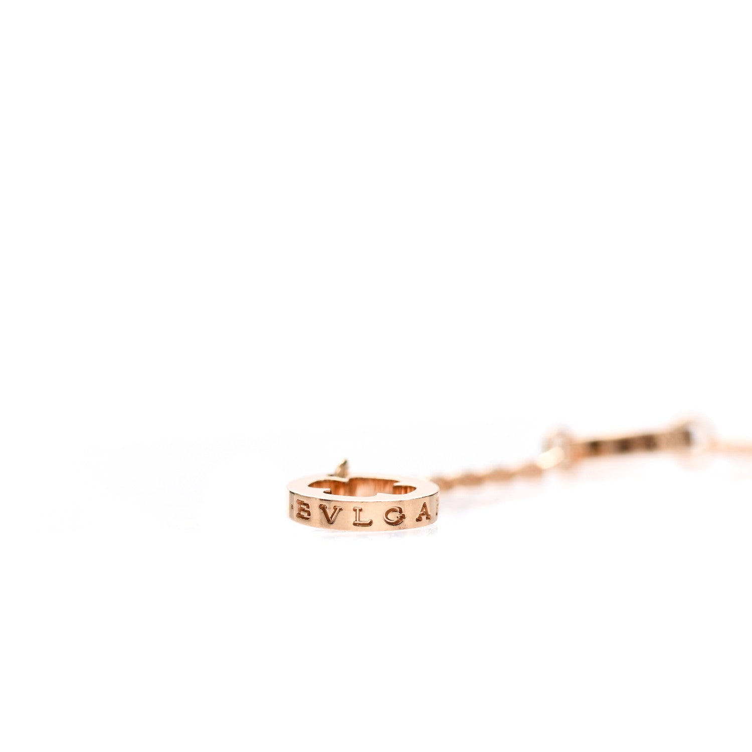 Bulgari 18K Rose Gold Diamond Ruby Fiorever Pendant Necklace 4 of 5