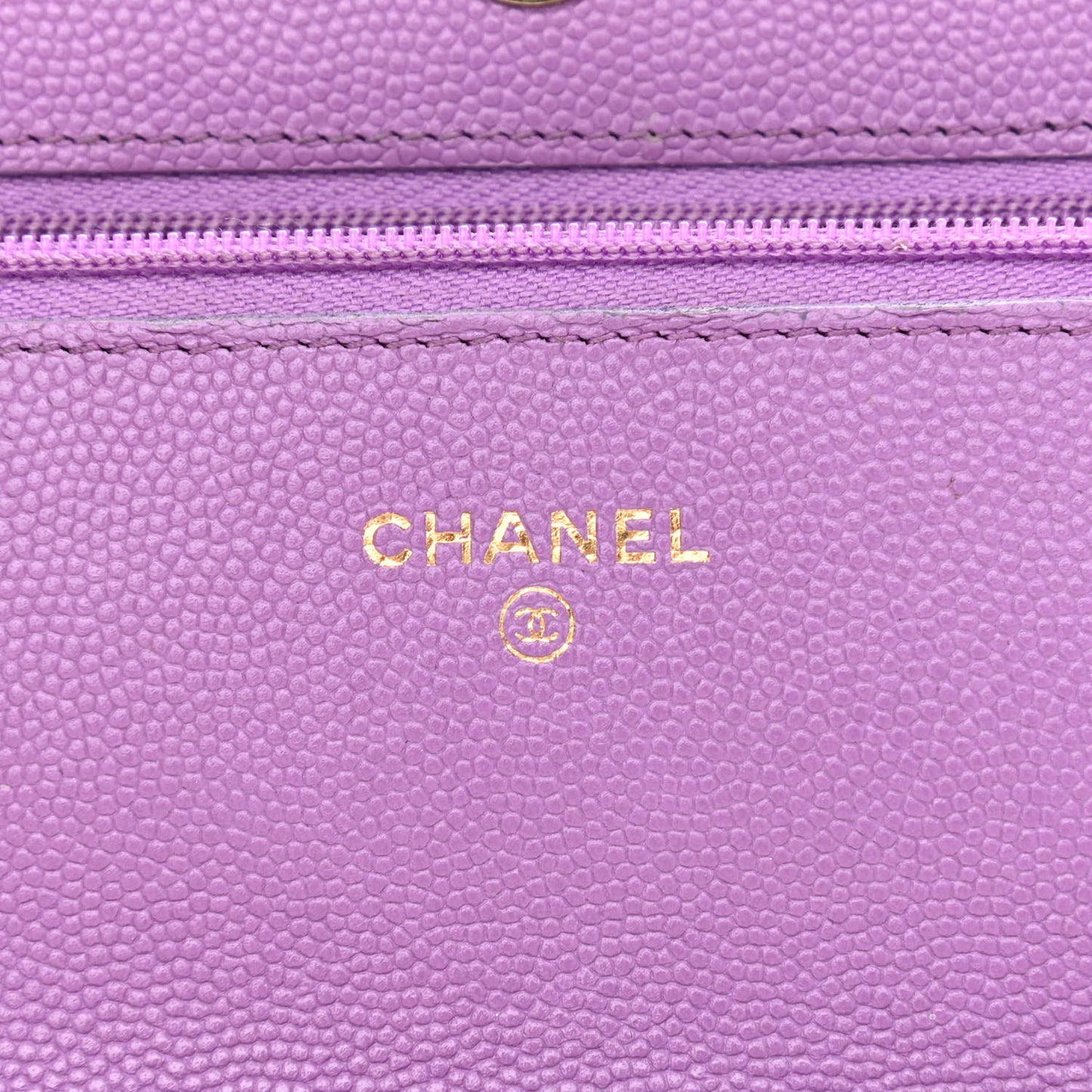 Caviar Quilted Wallet On Chain WOC Purple