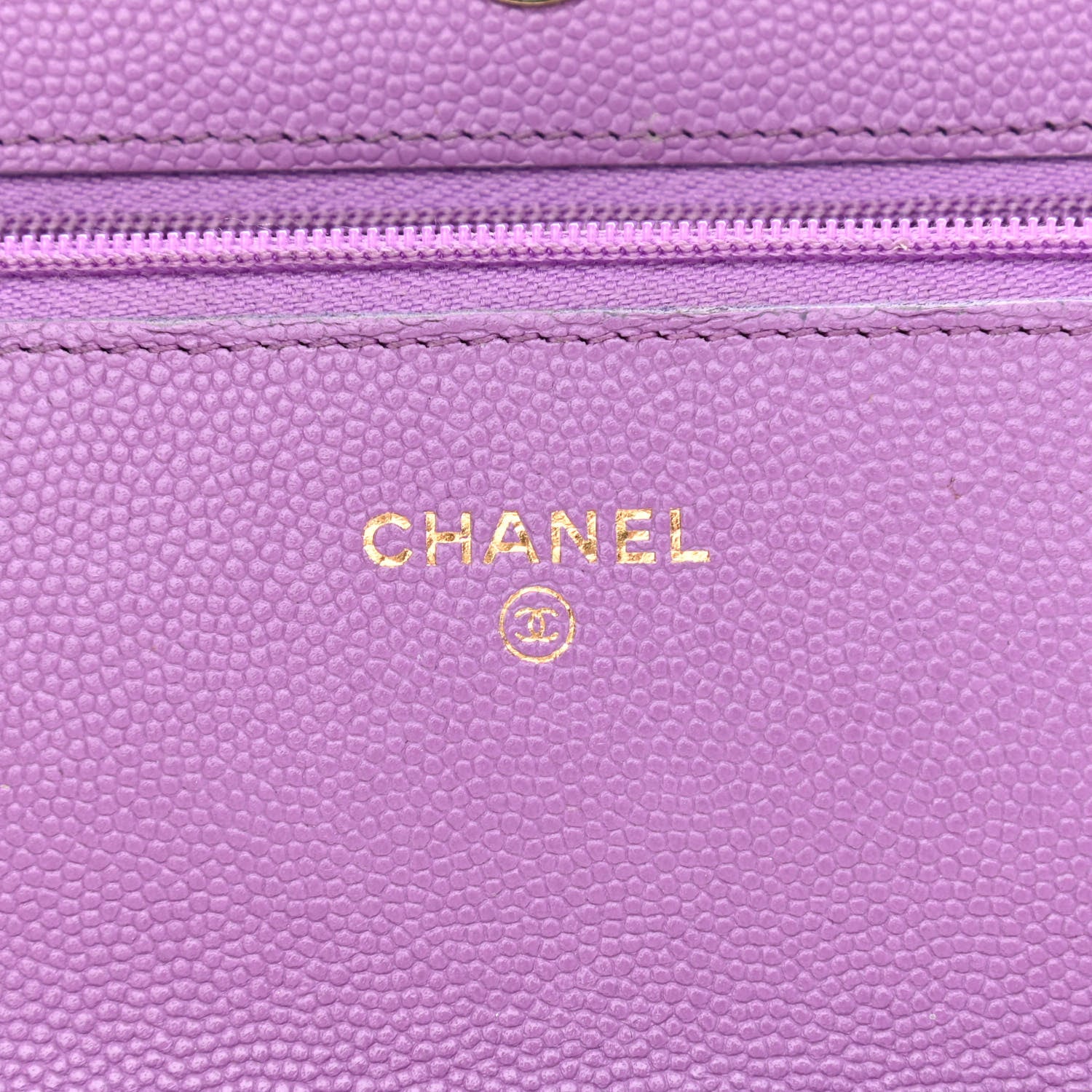 Chanel Caviar Quilted Wallet On Chain WOC Purple 6 of 14