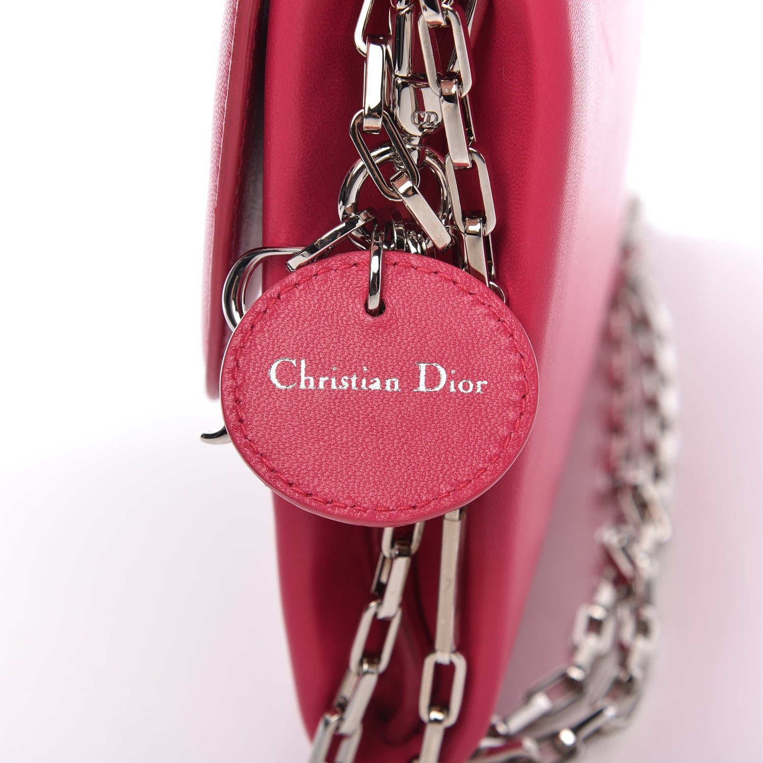 Christian Dior Lambskin Floral Embellished Clutch Pink 12 of 12