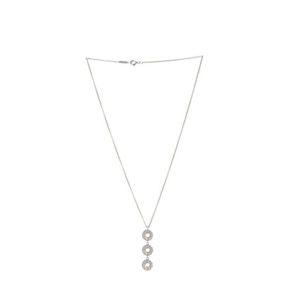 Tiffany Sterling Silver 1837 Triple Circle Drop Pendant Necklace 4 of 7