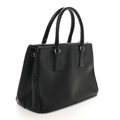 Prada Saffiano Medium Galleria Double Zip Tote Black 2 of 9