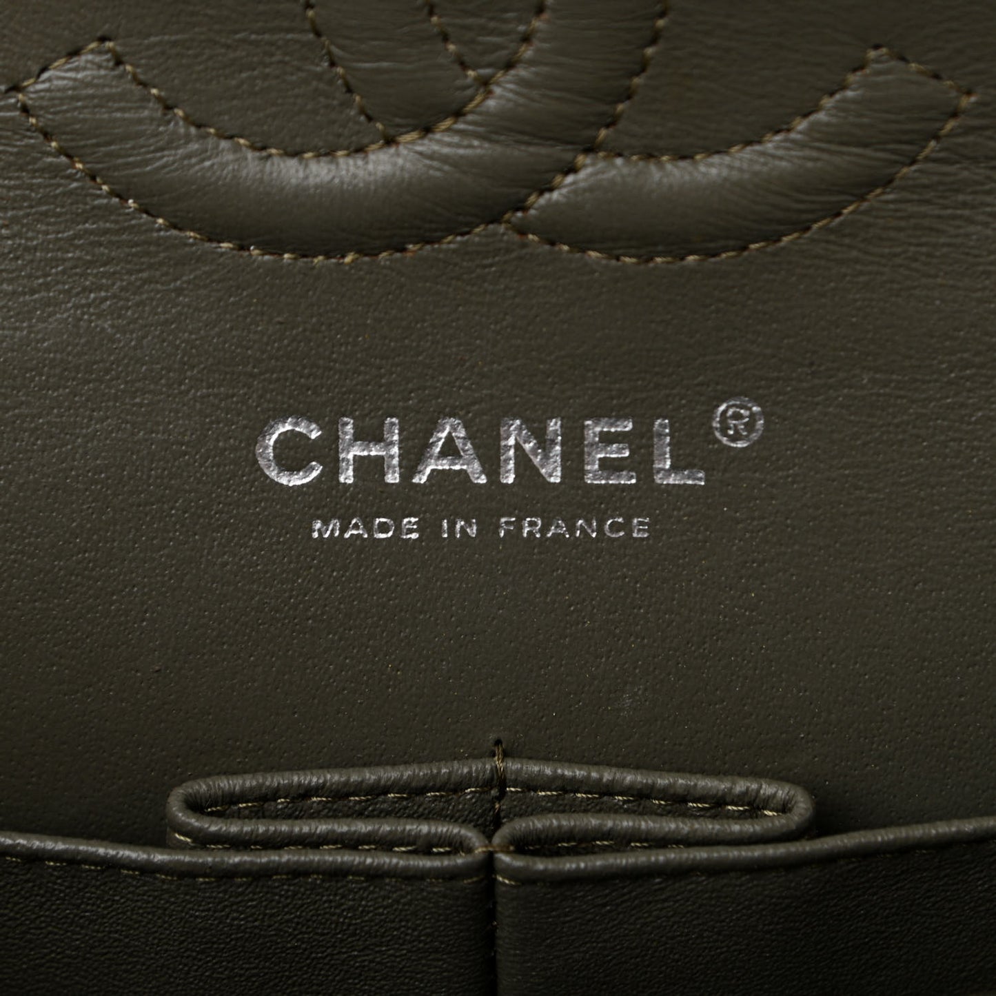Caviar Quilted Medium Double Flap Dark Grey