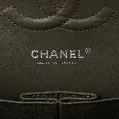 Chanel Caviar Quilted Medium Double Flap Dark Grey 6 of 13