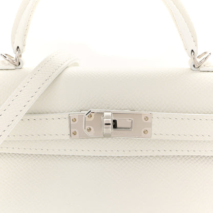 Hermes Epsom Mini Kelly Sellier 20 New White 14 of 19