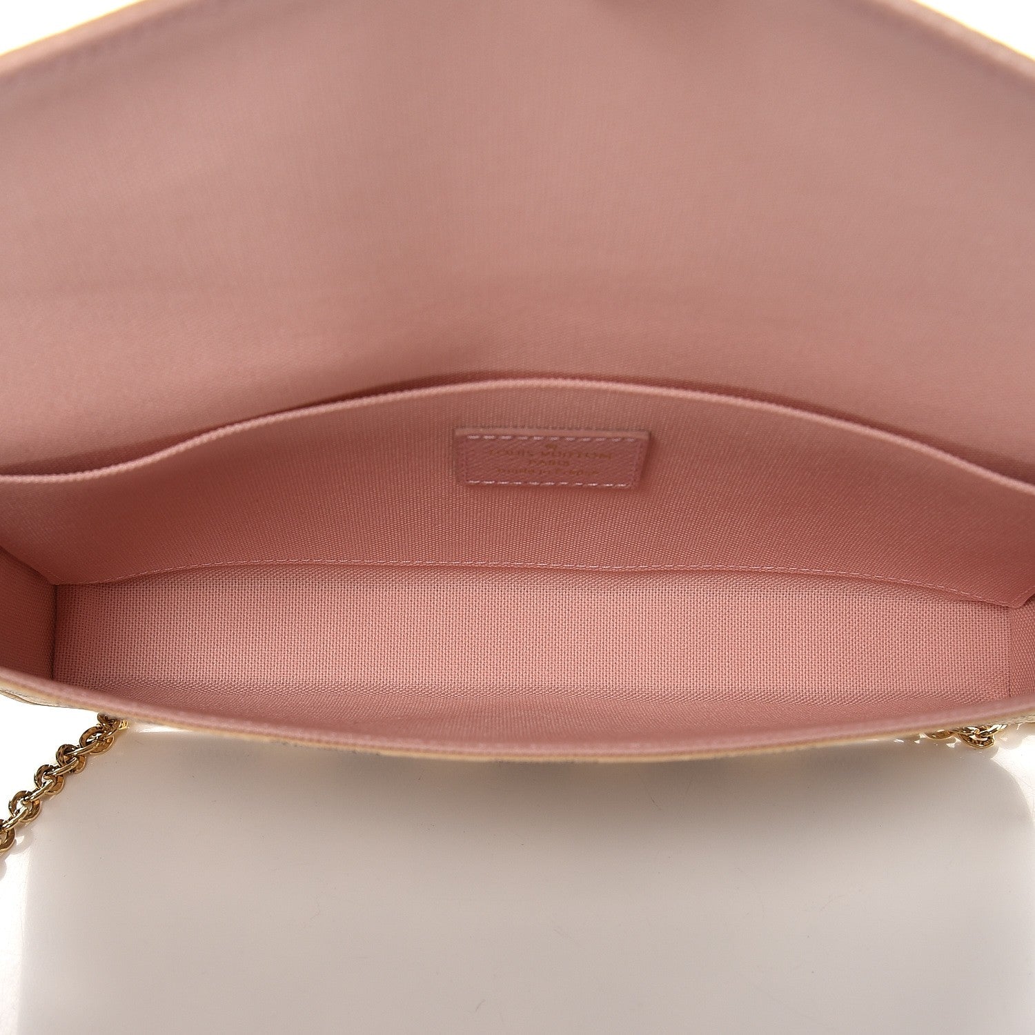 Louis Vuitton Damier Azur Pochette Felicie Chain Wallet Rose Ballerine 5 of 8