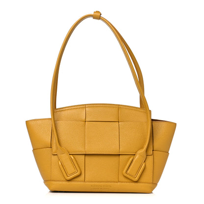 Bottega Veneta Grained Calfskin Maxi Intrecciato Arco 33 Yellow 1 of 10
