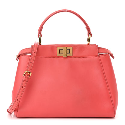 Fendi Nappa Mini Peekaboo Iconic Satchel Rosa Exstasy 1 of 11