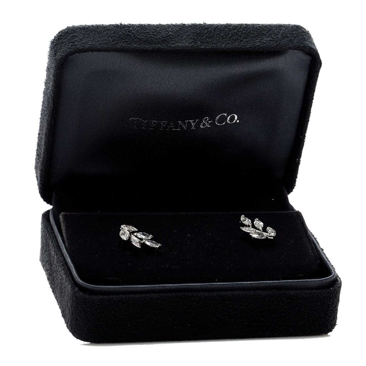 Platinum Diamond Small Victoria Vine Earrings