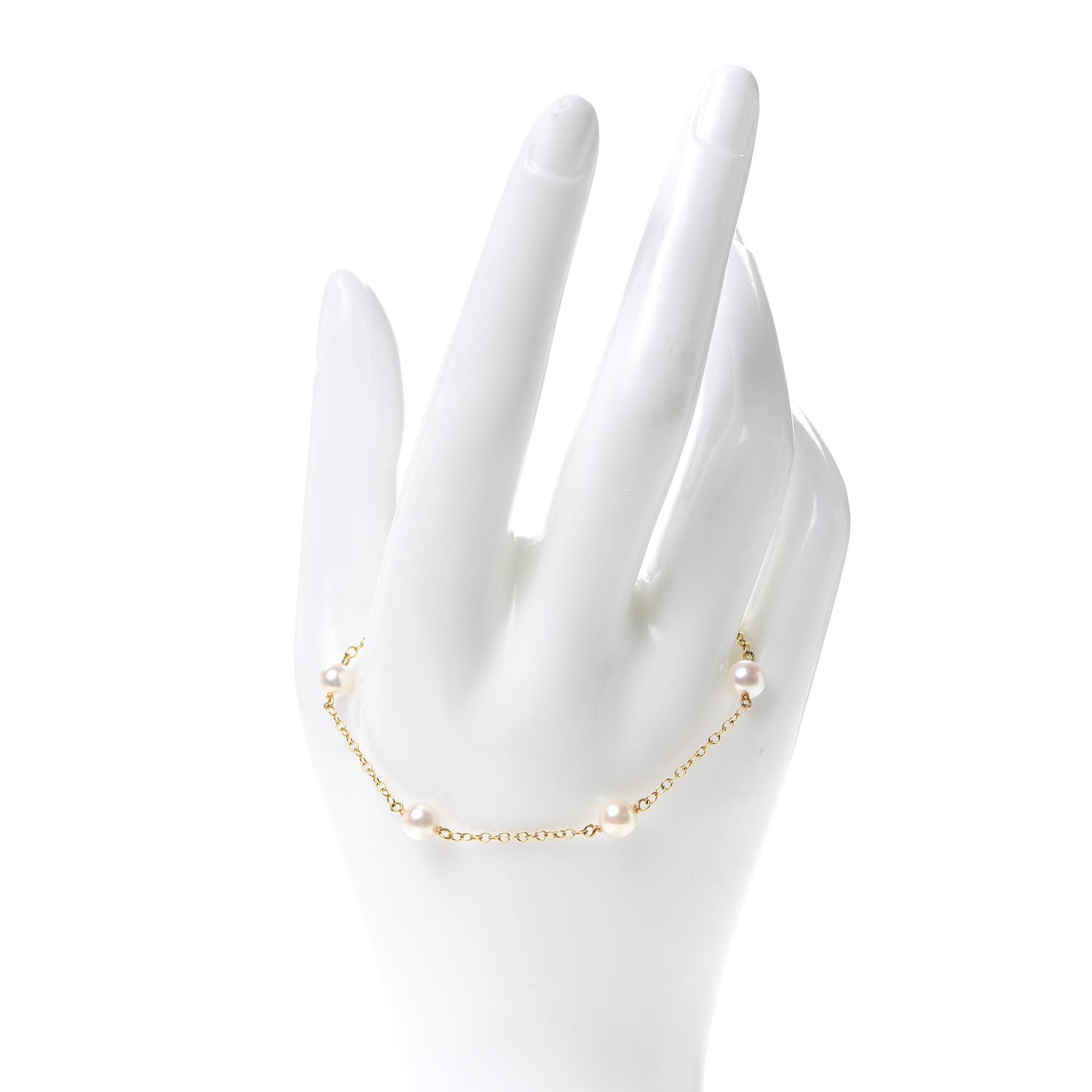 Tiffany 18K Yellow Gold Pearl 5.5-6mm Elsa Peretti Pearls By The Yard Bracelet 2 of 5