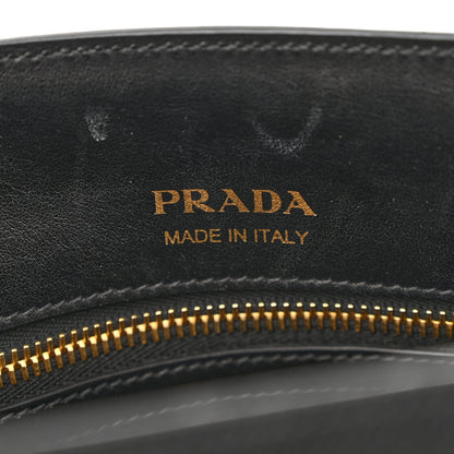 Prada Saffiano Cuir Calfskin Large Double Handle Bag Black Fuoco 6 of 10