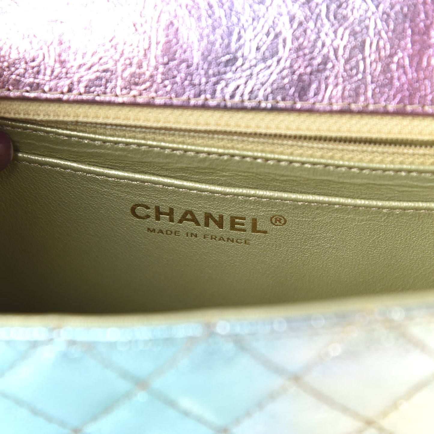 Metallic Goatskin Quilted Mini 2.55 Reissue Flap Multicolor