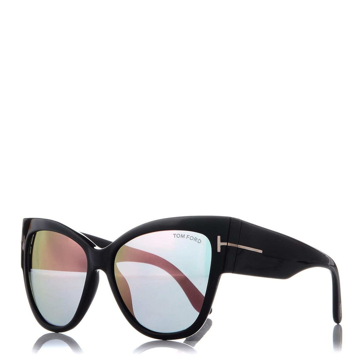 Acetate Anoushka Cat Eye Sunglasses TF371 Black