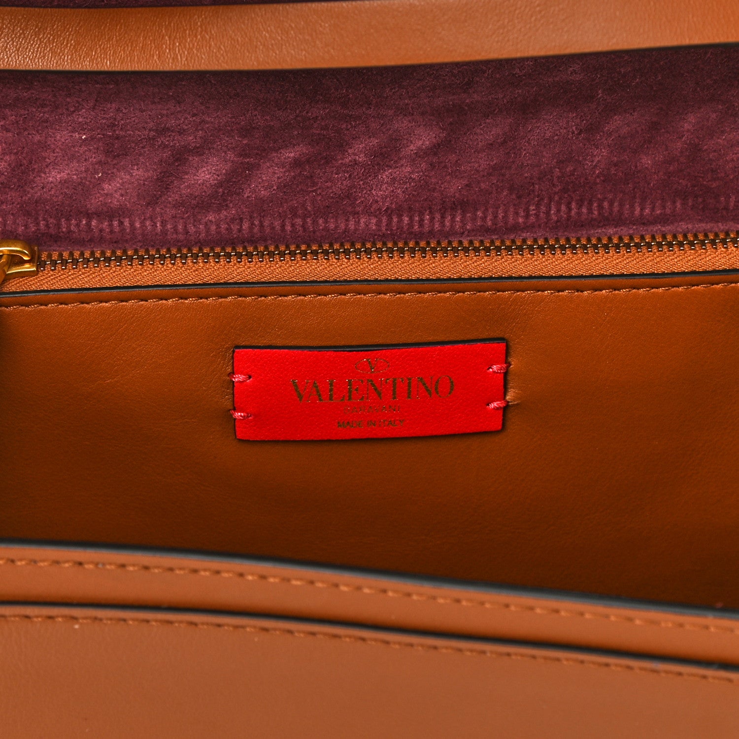 Valentino Garavani Calfskin The Rope Crossbody Bag Saddle Brown 6 of 9