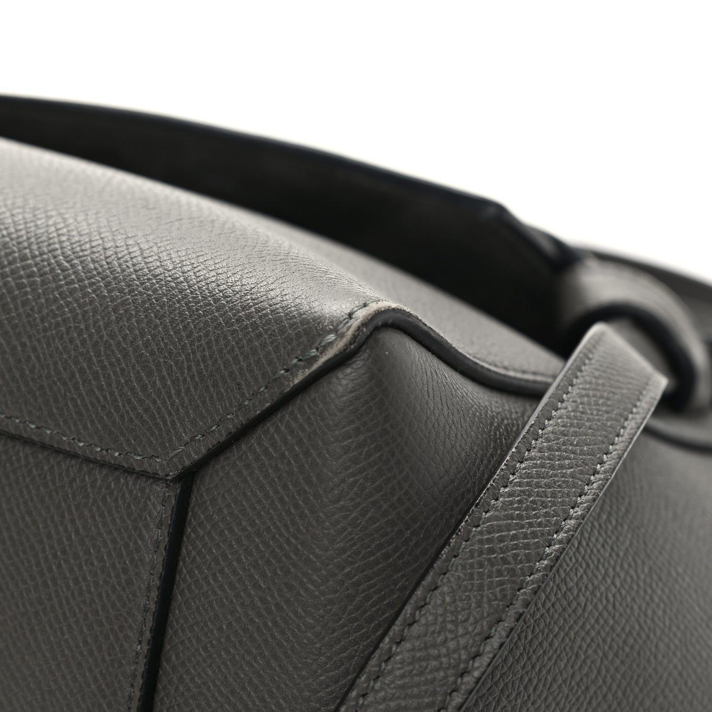 Baby Grained Calfskin Micro Belt Bag Grey