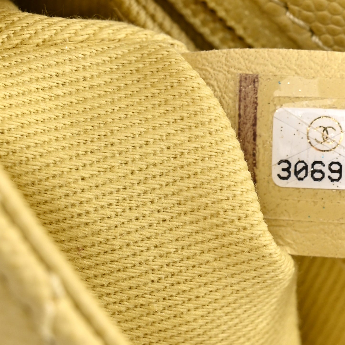 Caviar Quilted Incognito Extra Mini Coco Handle Flap Light Yellow