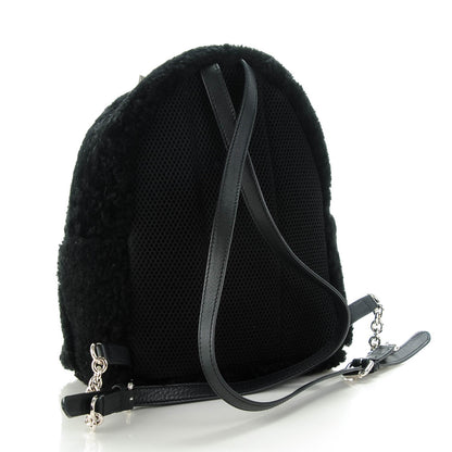 Fendi Shearling Monster Mini Bag Bug Backpack Black 4 of 7