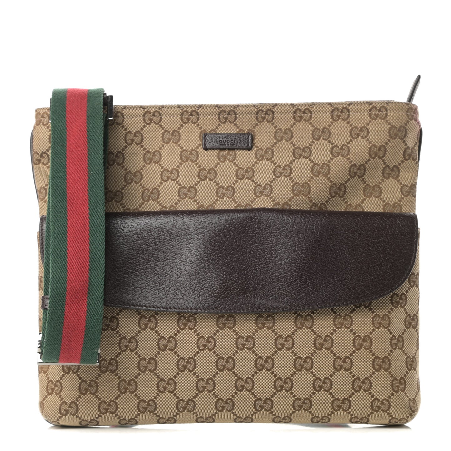 Monogram Signature Web Small Messenger Brown