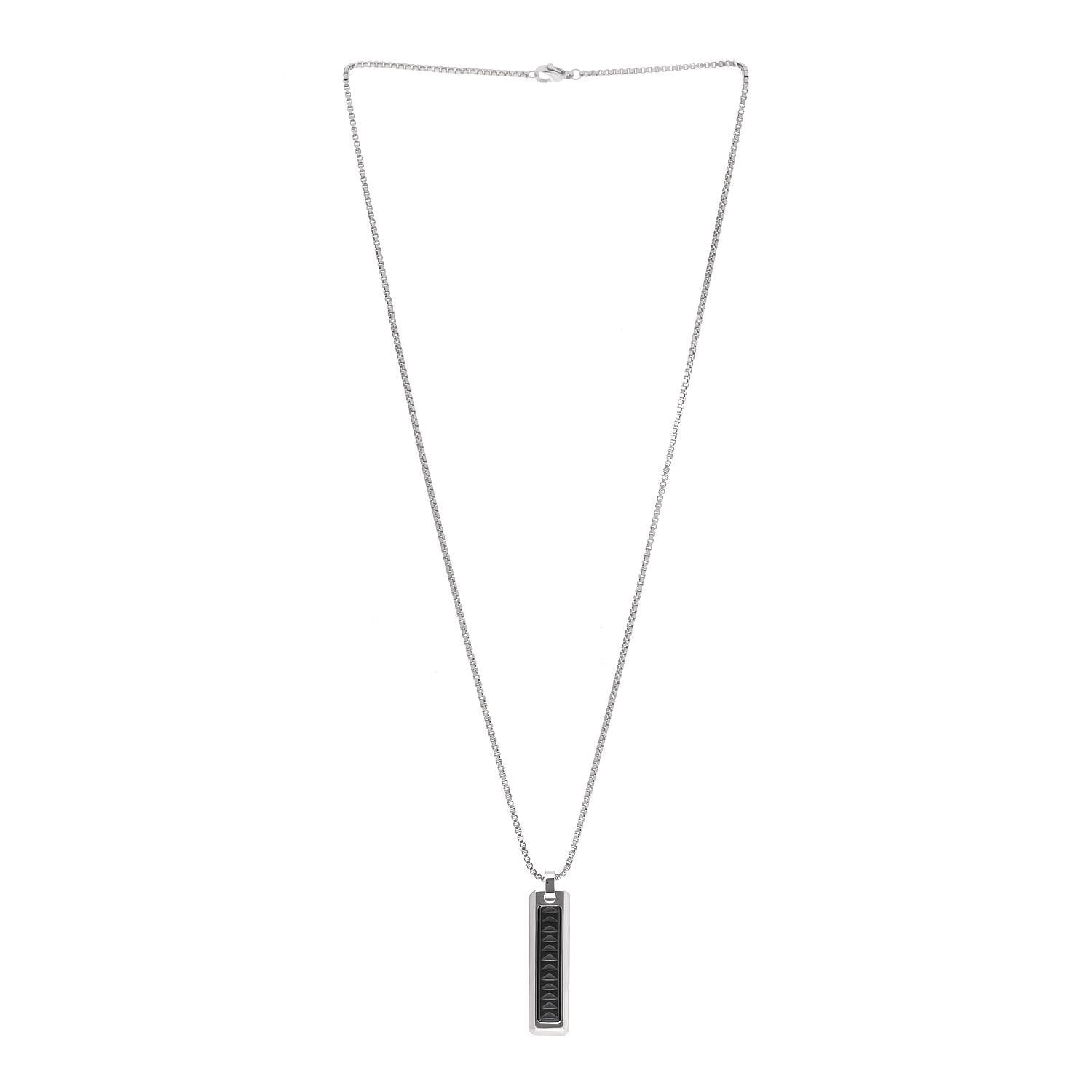 Tiffany Stainless Steel Titanium Paloma Picasso Caliper Bar Pendant Necklace 3 of 4