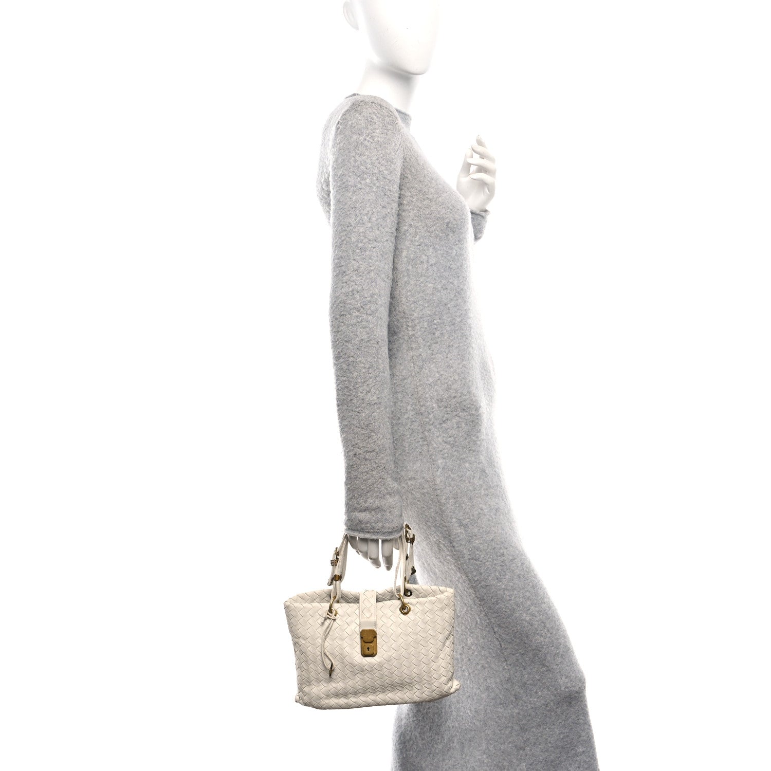 Bottega Veneta Nappa Intrecciato Small Capri Tote White 2 of 15