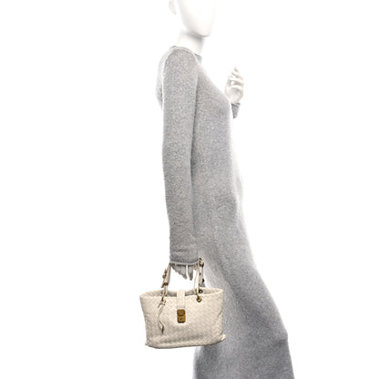 Bottega Veneta Nappa Intrecciato Small Capri Tote White 2 of 15
