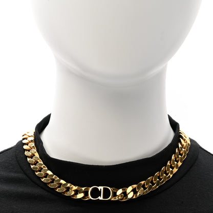 Christian Dior Metal Danseuse Etoile Chain Choker Necklace Gold 2 of 5