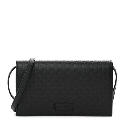 Gucci Microguccissima Crossbody Wallet Black 1 of 14