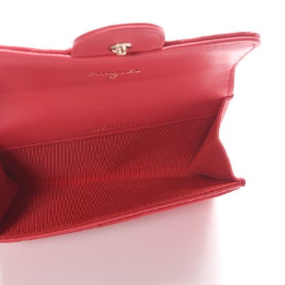 Chanel Lambskin Quilted Card Holder Light Red 5 of 9