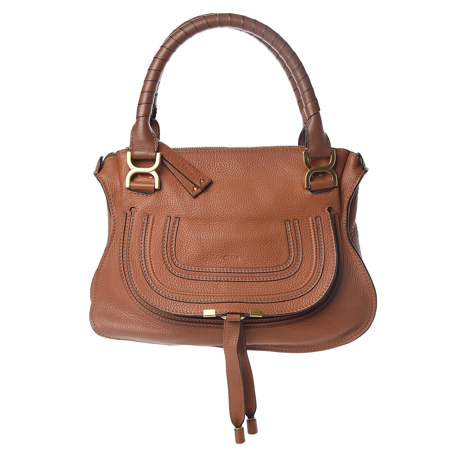 Chloe Calfskin Medium Marcie Satchel Tan 1 of 9