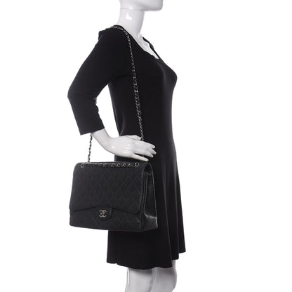 Chanel Caviar Quilted Maxi Single Flap Black 3 of 13