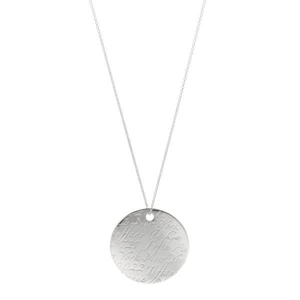 アクセサリー Tiffany & Co. notes round Tiffany Sterling Silver Notes Round Pendant Necklace 1954963