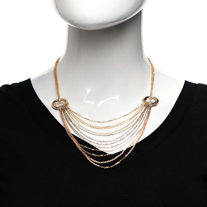 Cartier 18K Pink Yellow White Gold Trinity Multi Strand Necklace 2 of 5