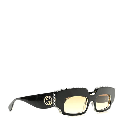 Gucci Acetate Crystal Embellished Sunglasses GG0782S Black Gold 8 of 8
